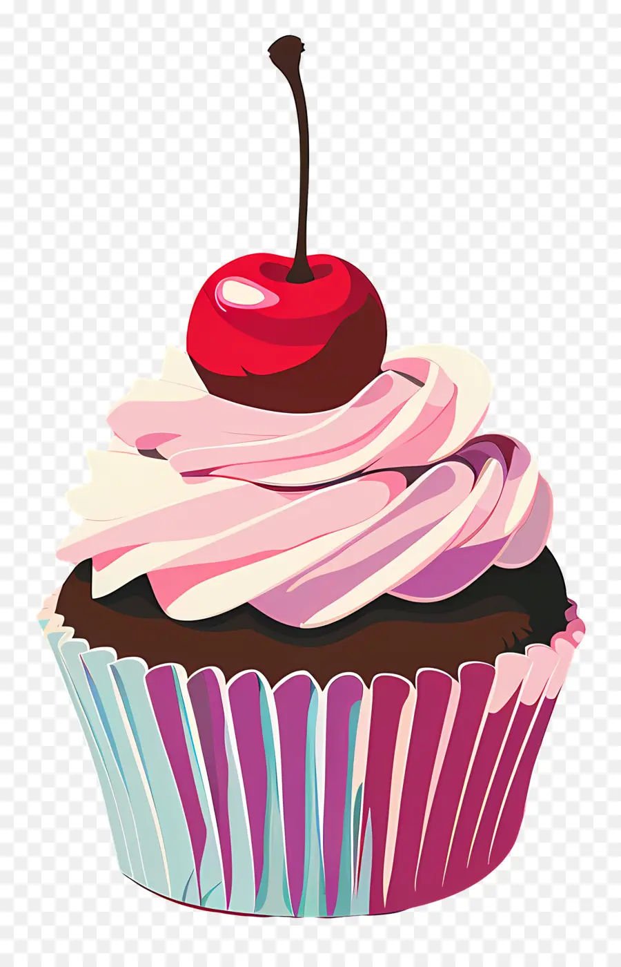 Cupcake Cerise，Cupcake Aux Cerises PNG