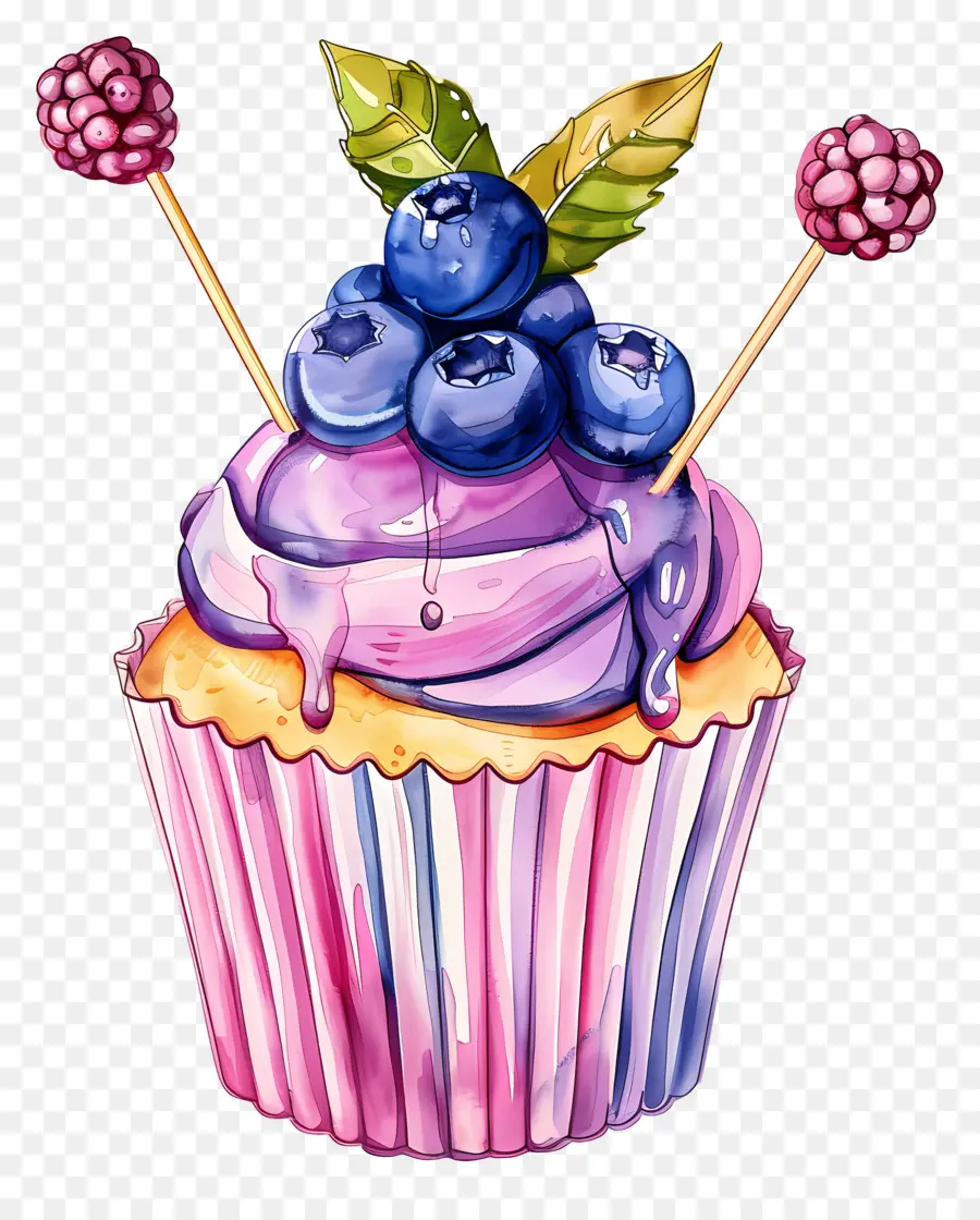 Cupcake Millésime，Petit Gâteau Coloré PNG