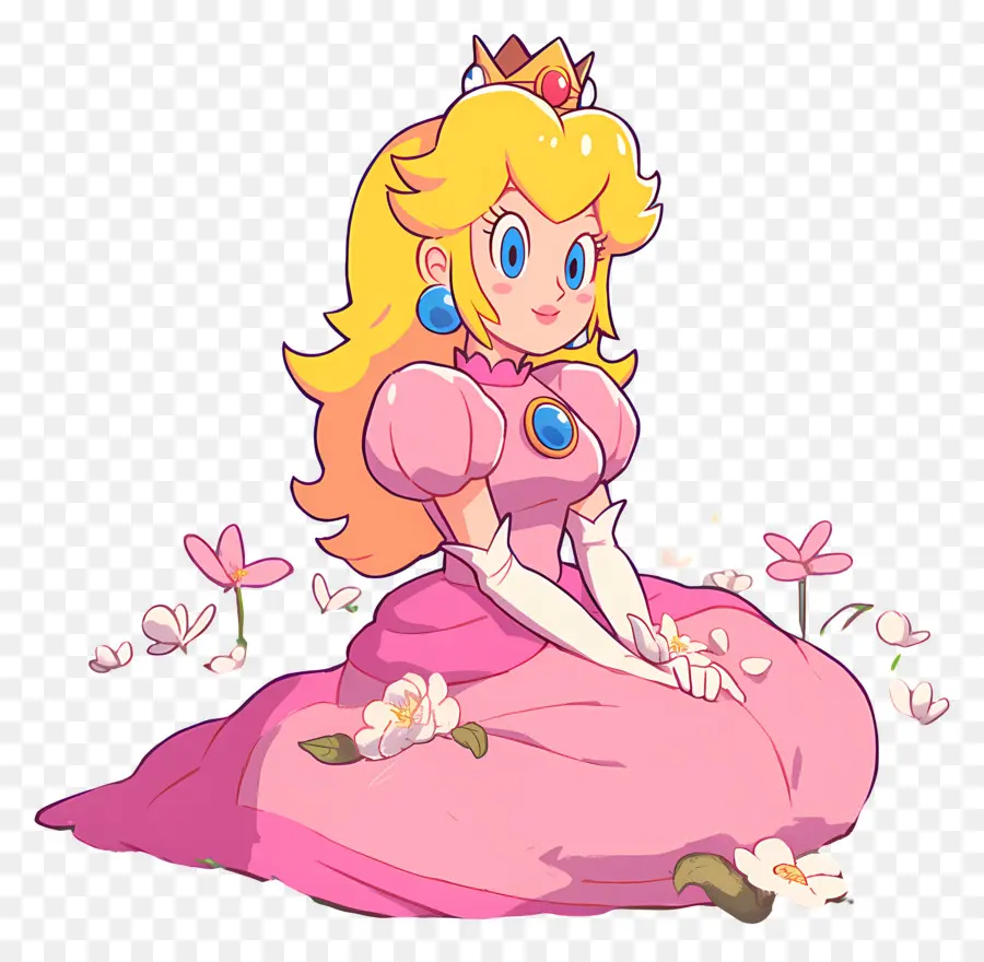 Princesse Pêche，Princesse Rose PNG