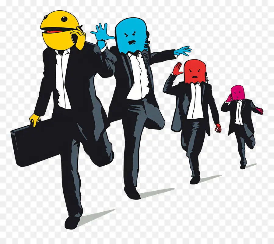 Pac Man，Gens D'affaires Colorés PNG