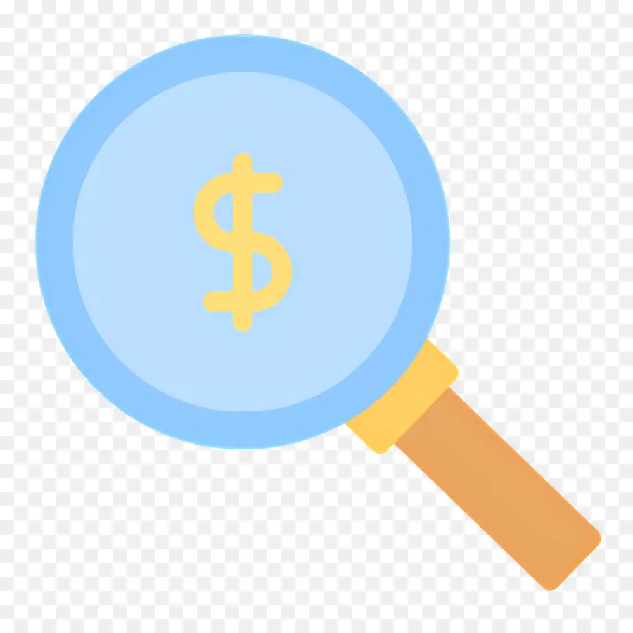 Recherche En Investissement，Loupe Bleue PNG