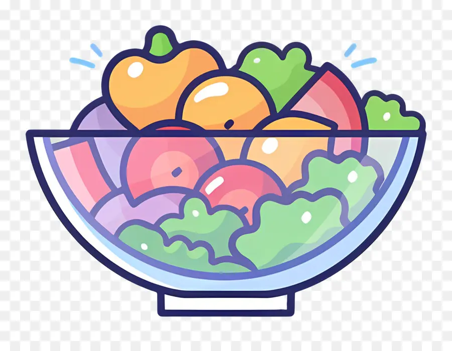 Salade De Dessin Animé，Salade De Fruits PNG