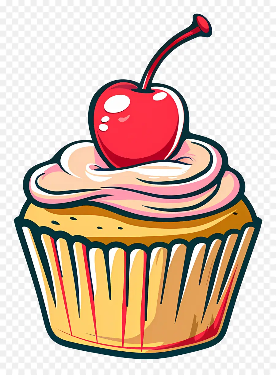 Cupcake Cerise，Cupcake Aux Cerises PNG