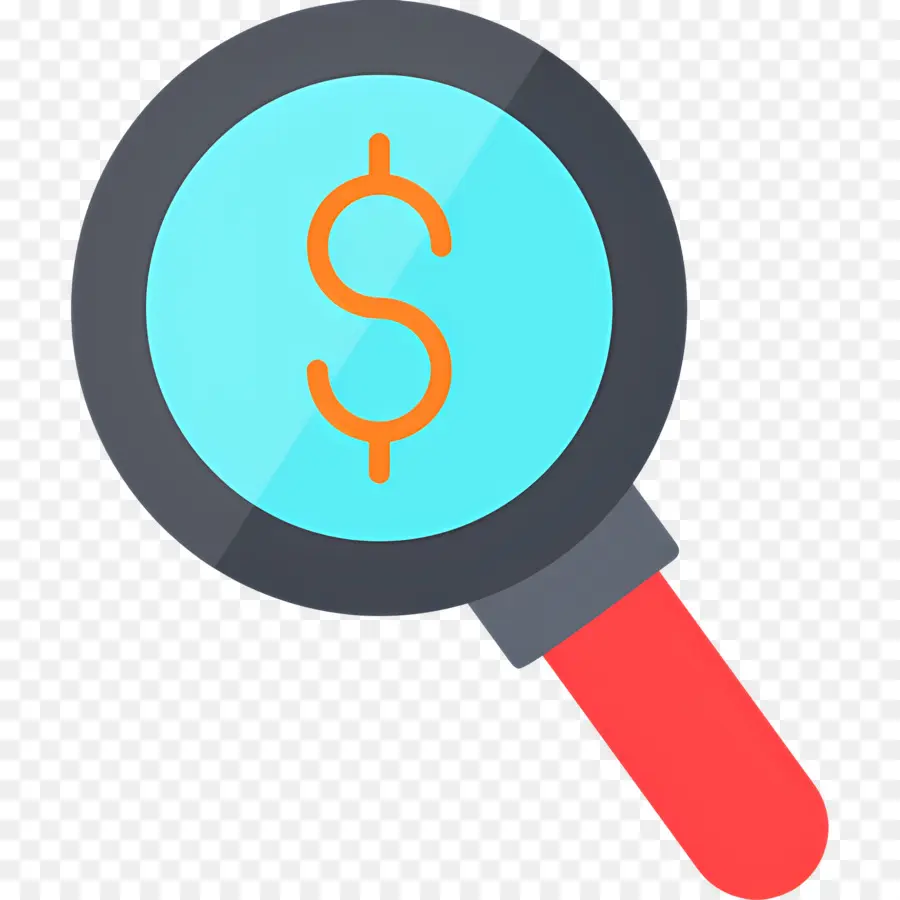 Recherche En Investissement，Loupe Bleue PNG