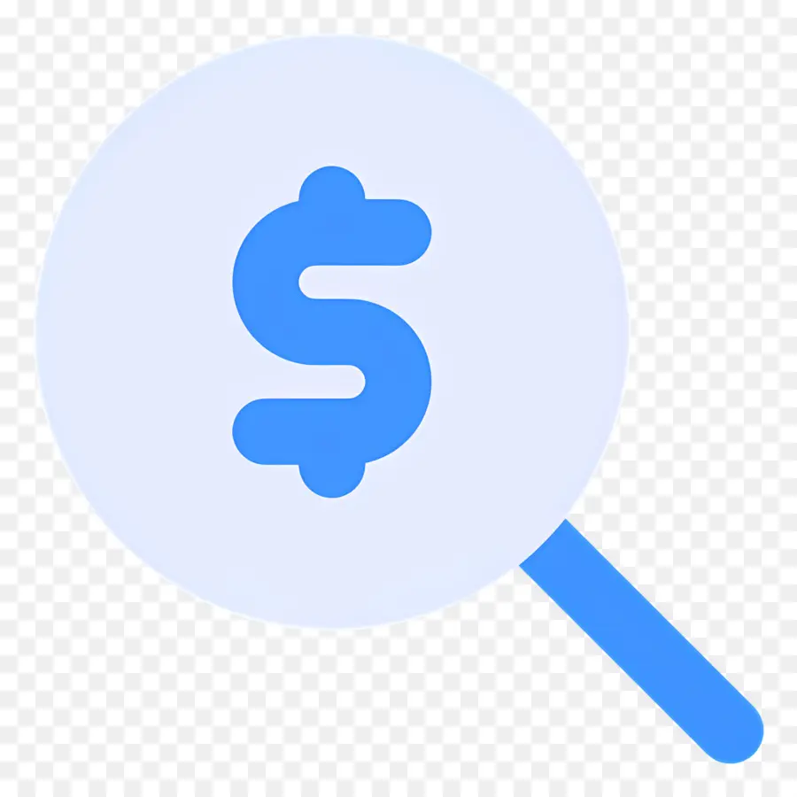 Recherche En Investissement，Loupe Avec Signe Dollar PNG