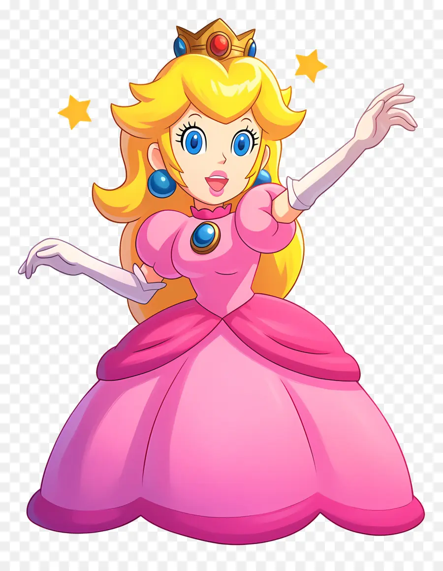 Princesse Pêche，Princesse Rose PNG