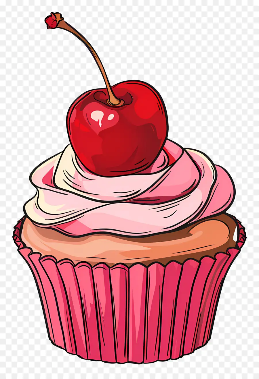 Cupcake Cerise，Cupcake Aux Cerises PNG