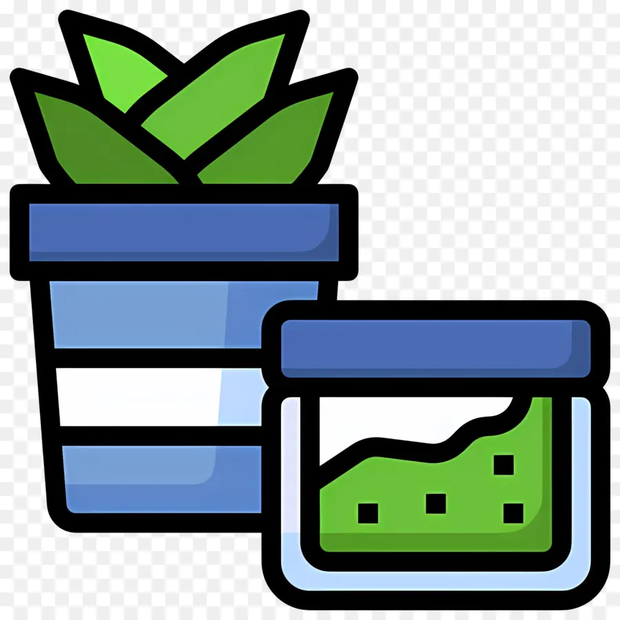 Aloe Vera，Plante En Pot Et Gel PNG