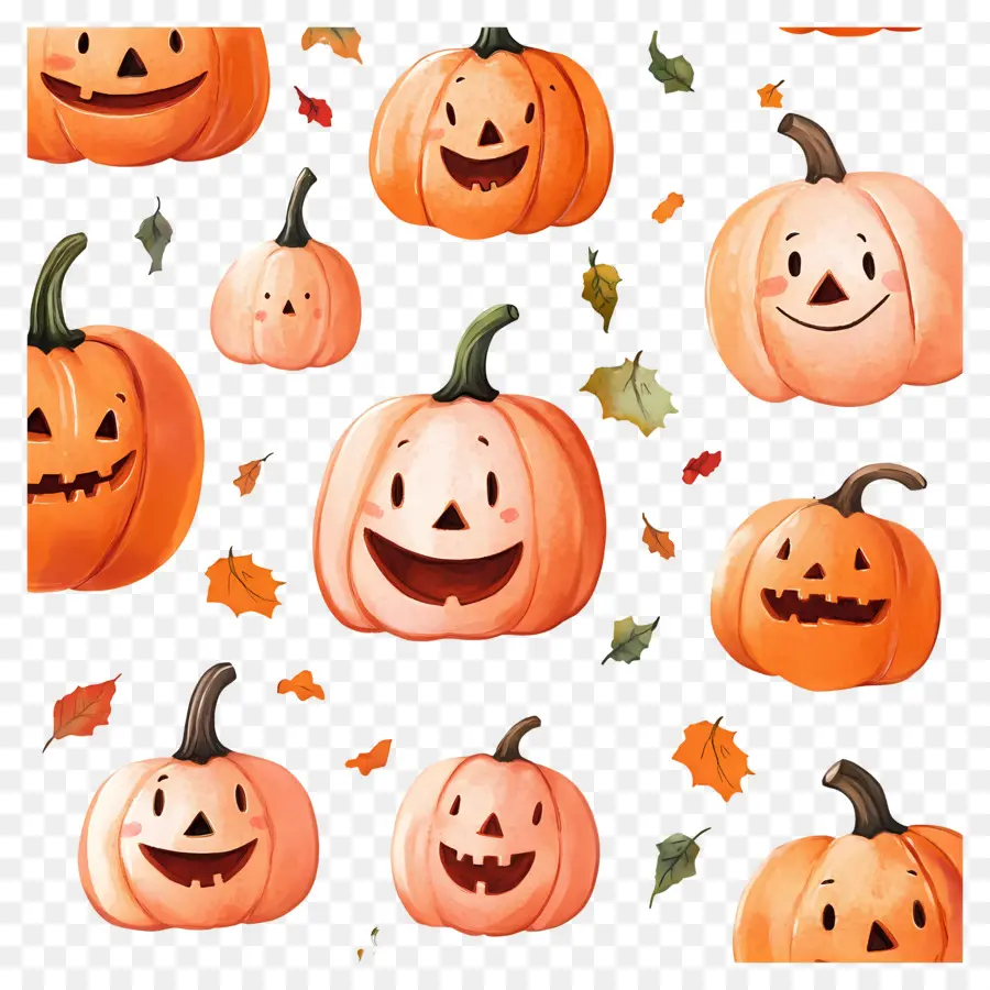 Citrouilles Mignonnes，Citrouilles D'halloween PNG