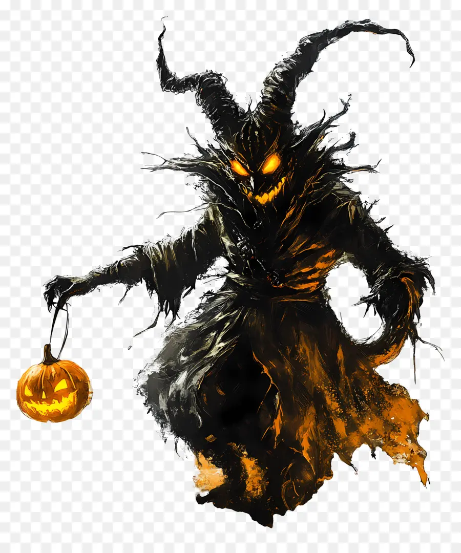 Diable D'halloween，Faucheuse De Citrouille PNG