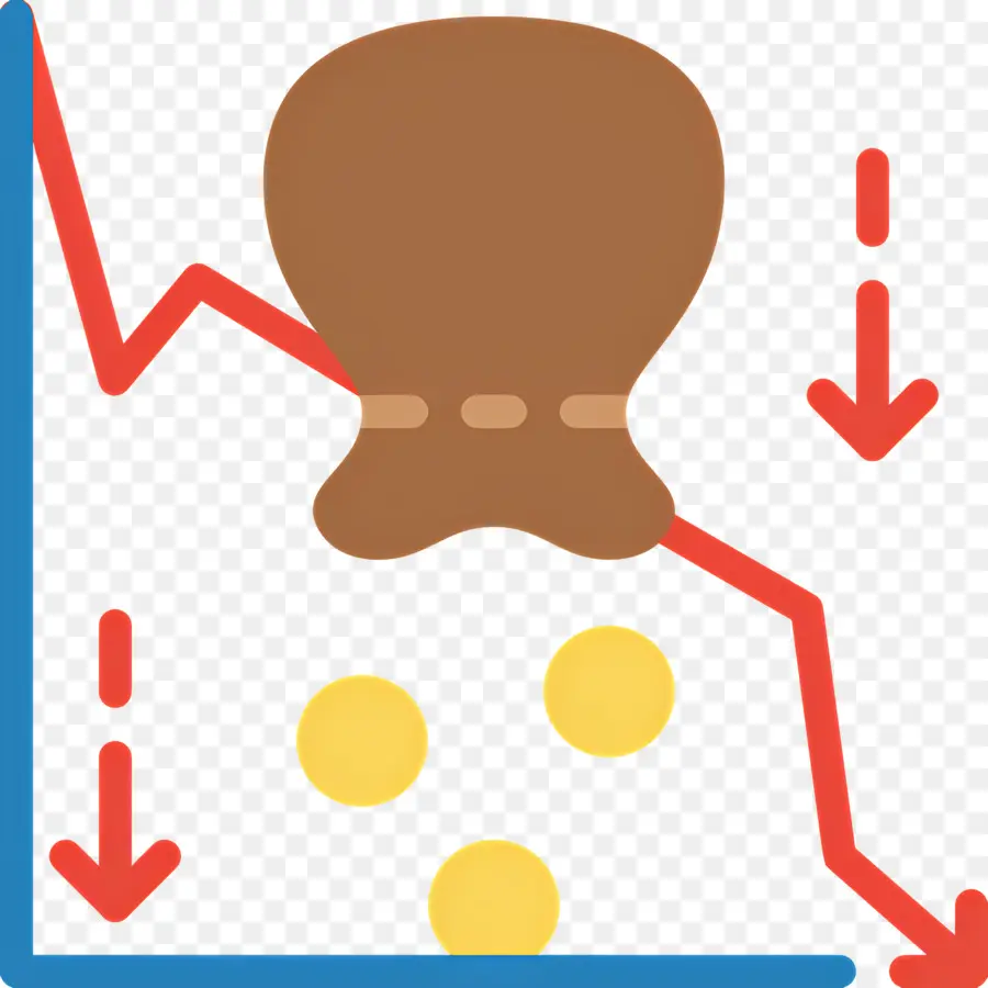 Investissement En Baisse，Graphique Du Déclin Financier PNG