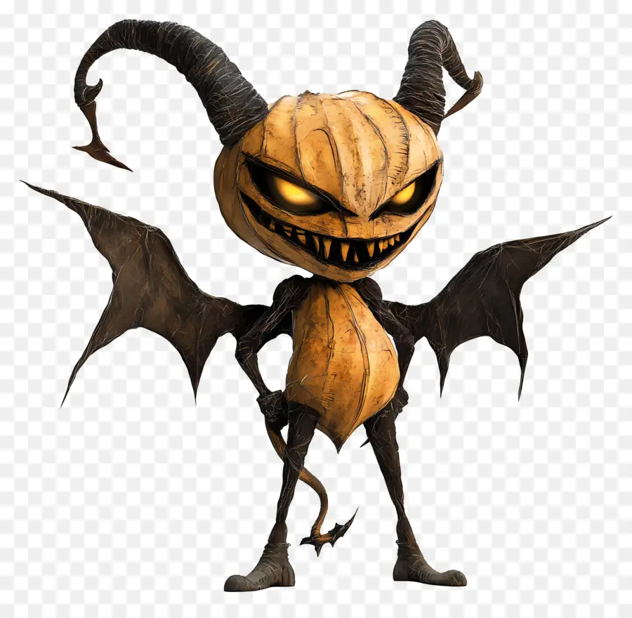 Diable D'halloween，Diable Citrouille PNG