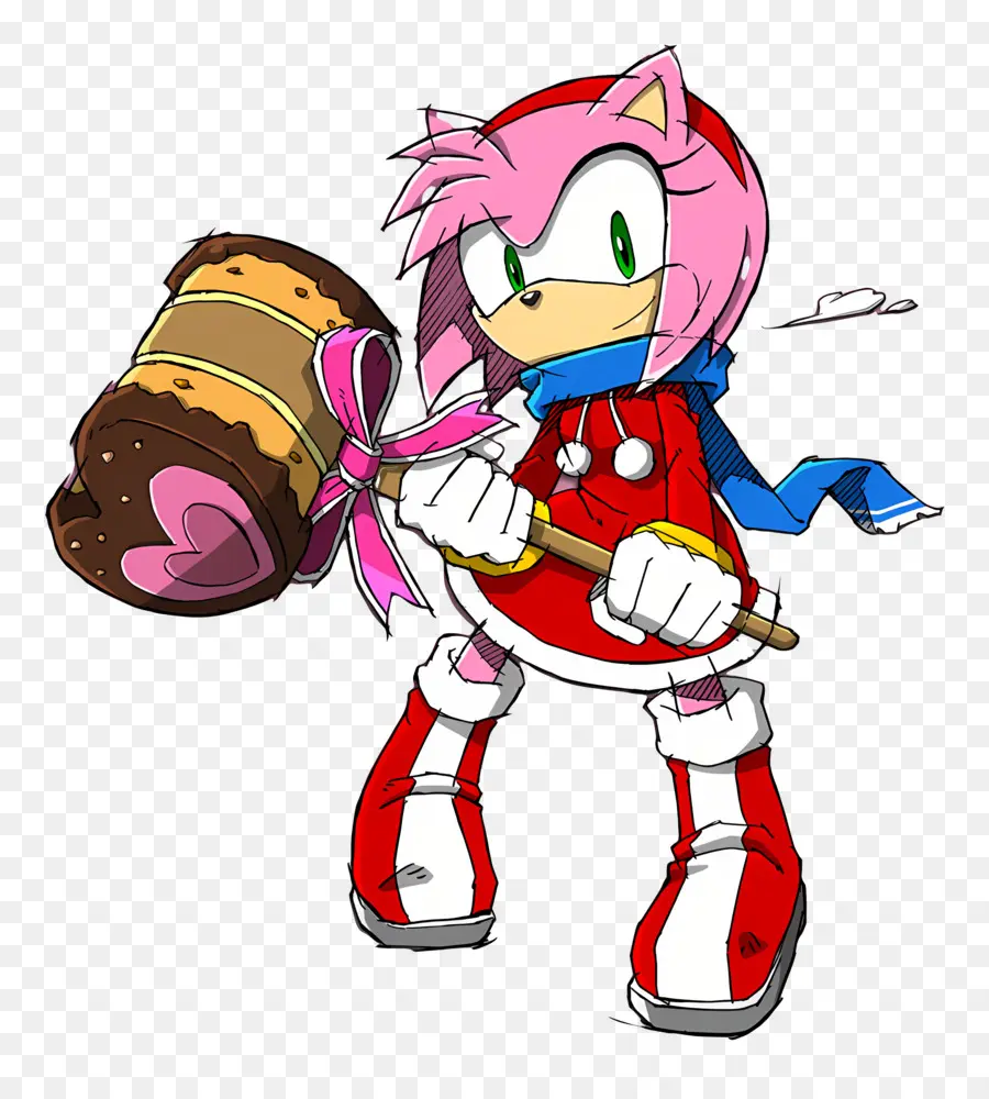 Sonic Le Hérisson，Hérisson Rose Avec Marteau PNG