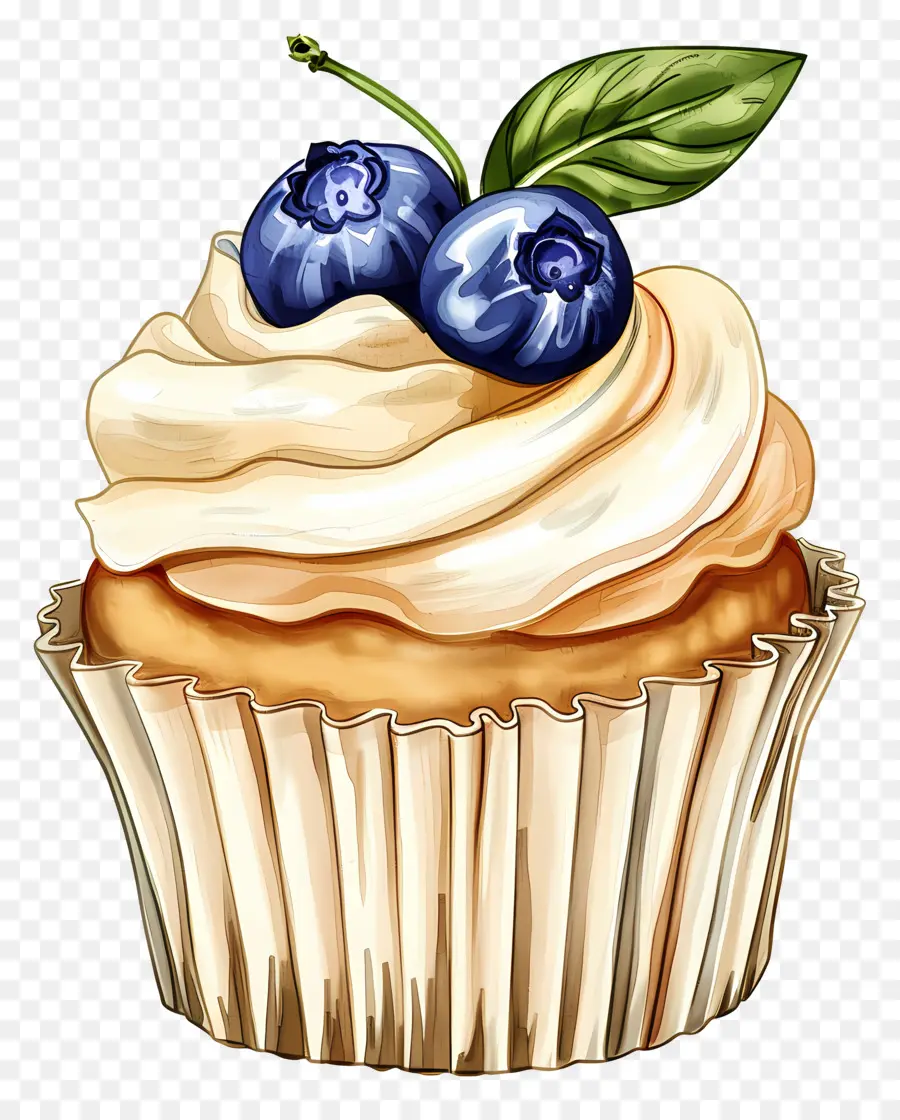 Cupcake Millésime，Cupcake Aux Myrtilles PNG