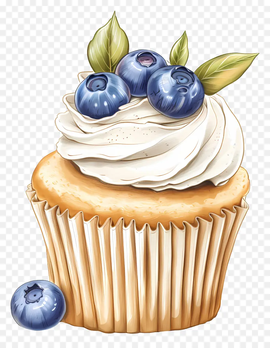 Cupcake Millésime，Cupcake Aux Myrtilles PNG