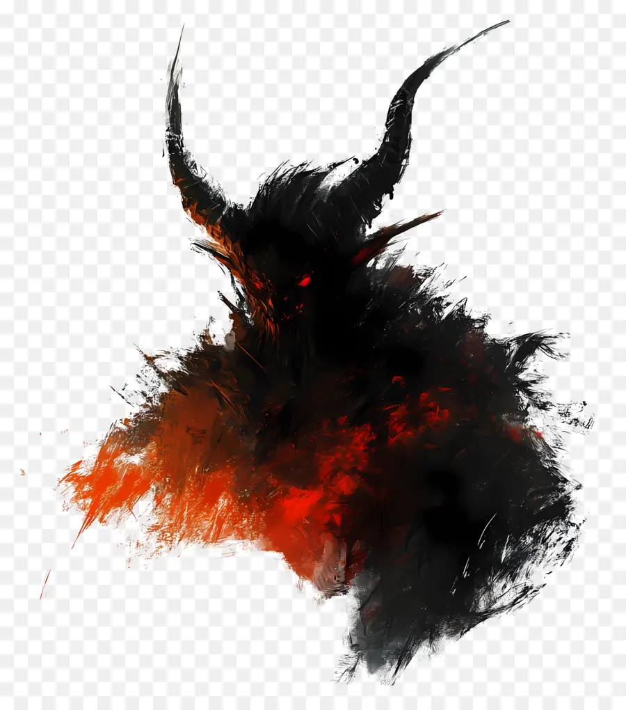 Diable D'halloween，Figure Cornue Ténébreuse PNG