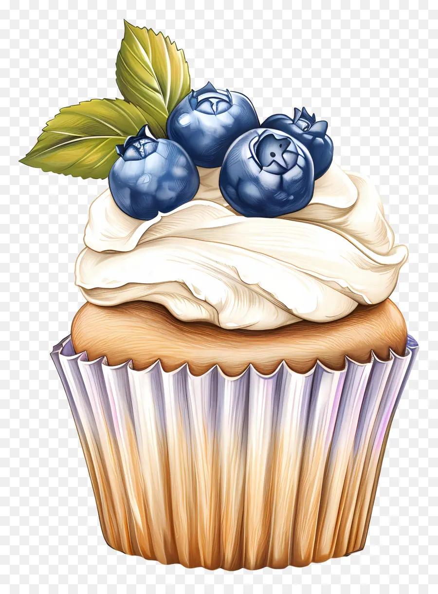 Cupcake Millésime，Cupcake Aux Myrtilles PNG