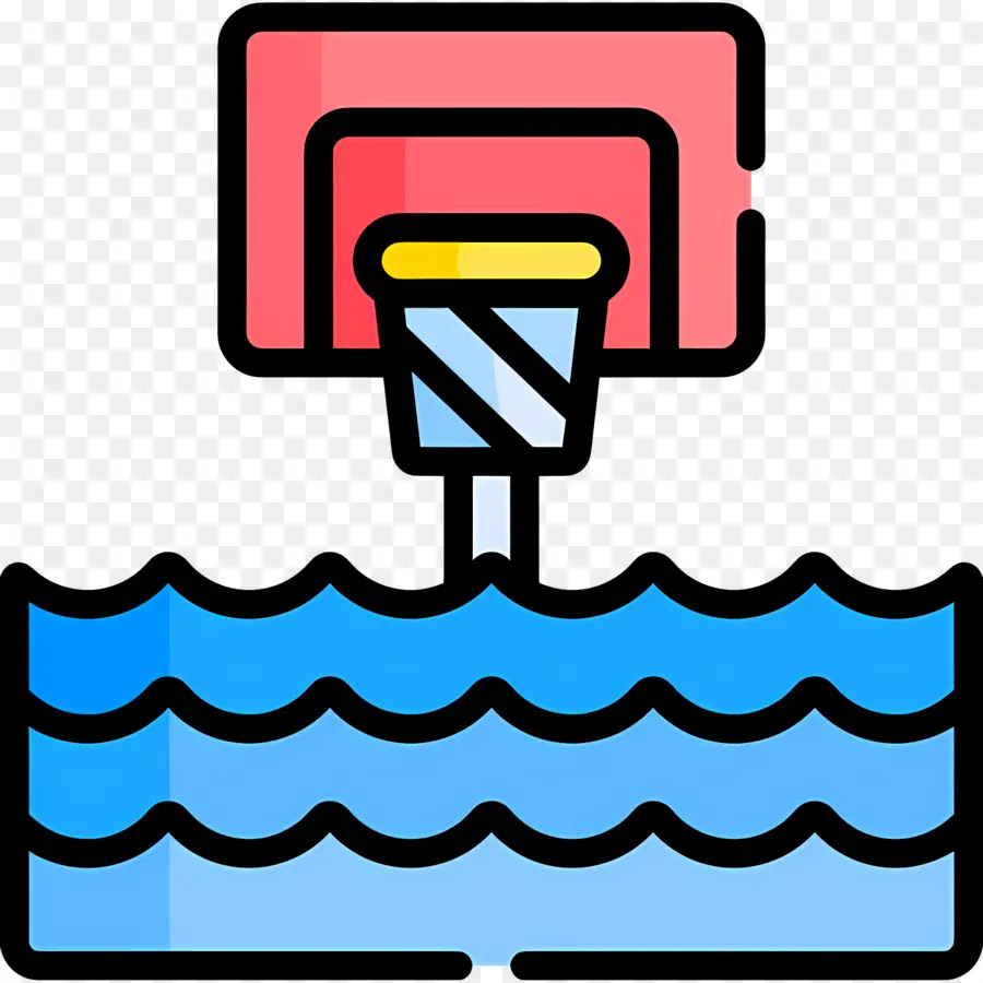 Piscine，Panier De Basket Dans L'eau PNG