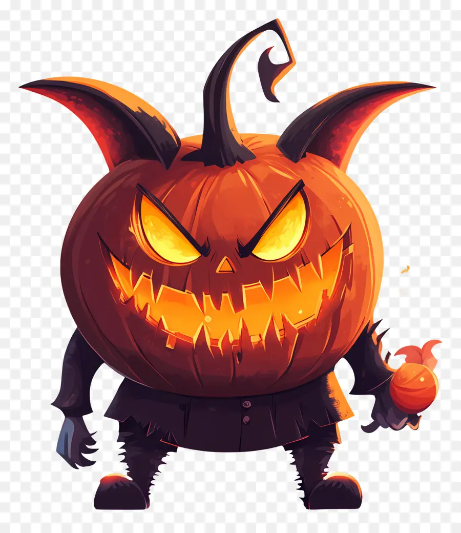 Diable D'halloween，Démon Citrouille PNG