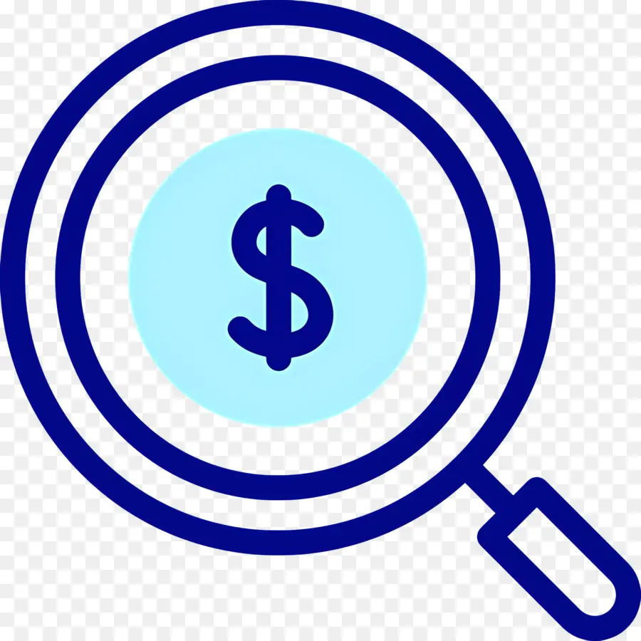 Recherche En Investissement，Loupe En Dollars PNG