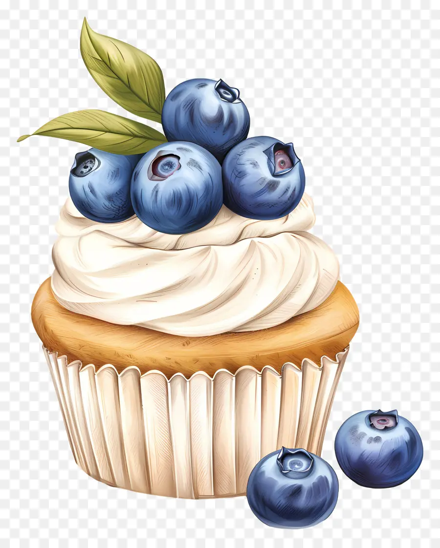 Cupcake Millésime，Cupcake Aux Myrtilles PNG