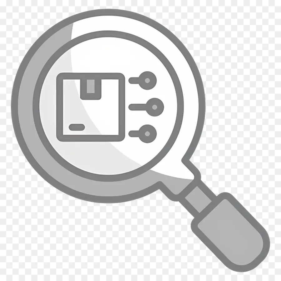 Recherche En Investissement，Loupe Avec Paquet PNG