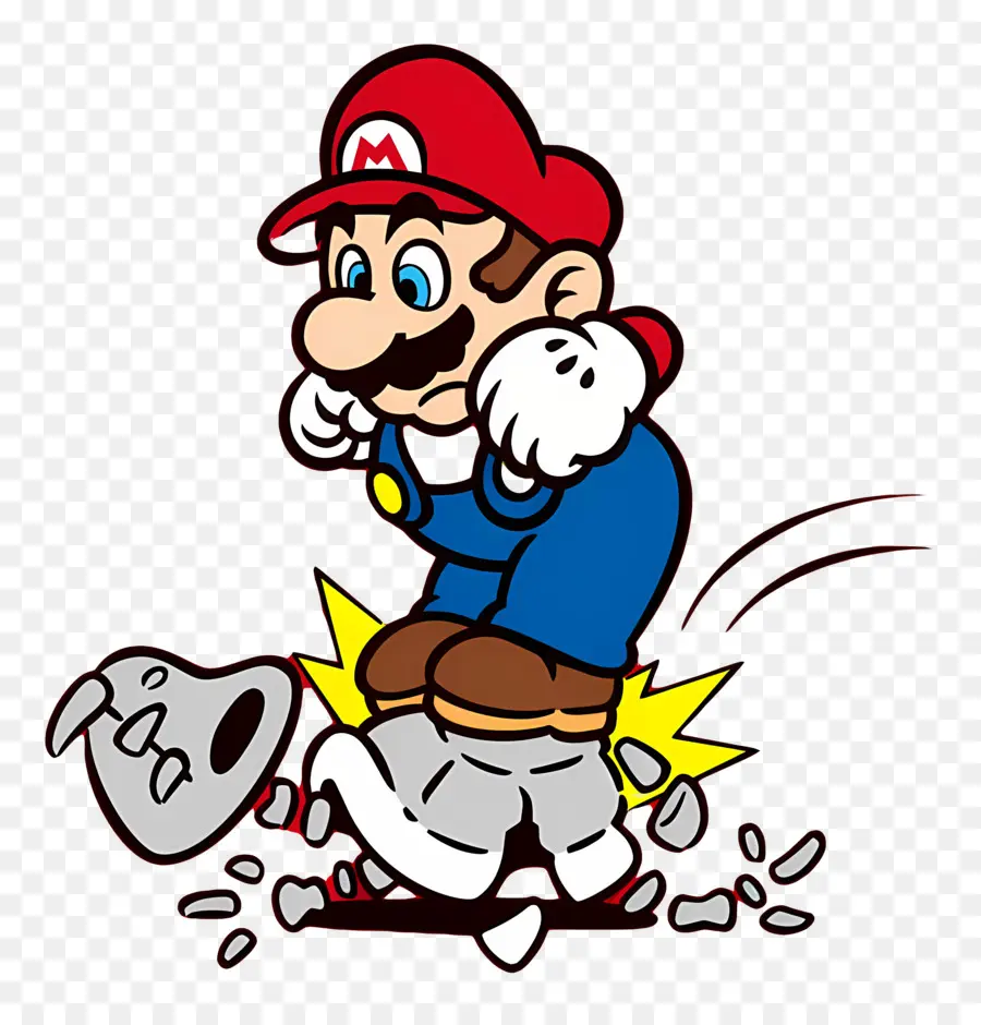 Super Mario，Mario Piétinant PNG