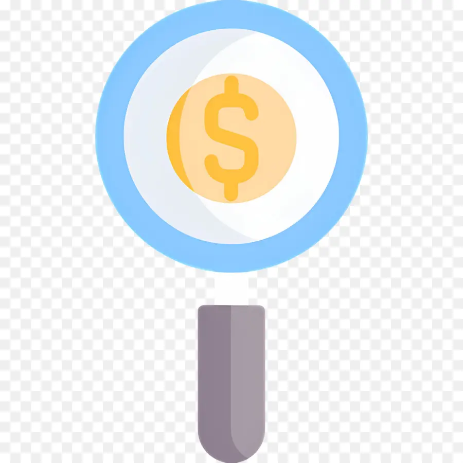 Recherche En Investissement，Loupe Avec Signe Dollar PNG