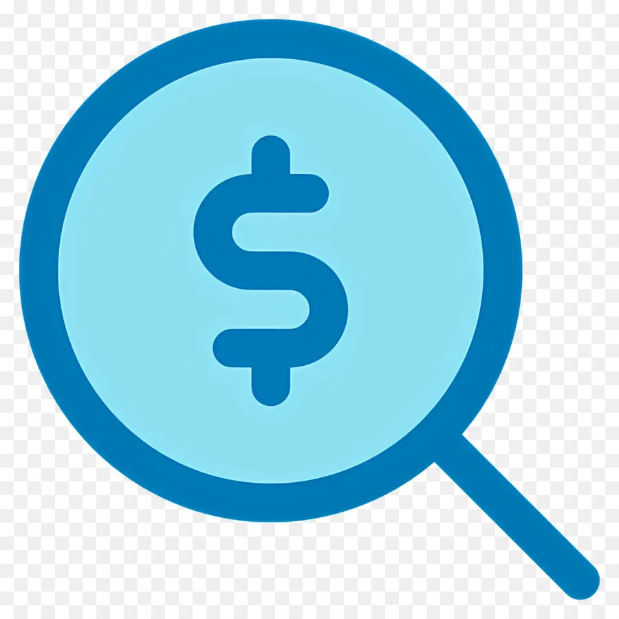 Recherche En Investissement，Loupe Bleue PNG