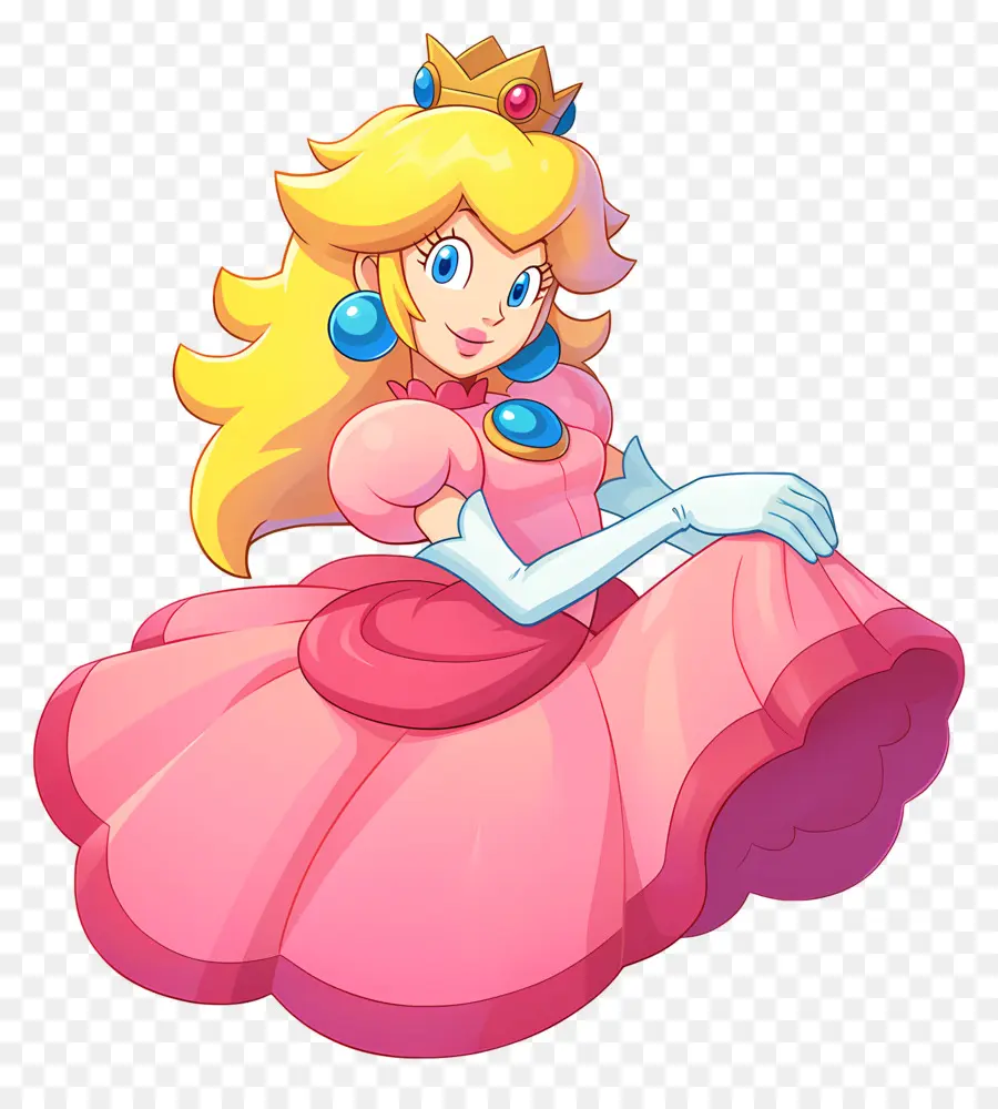 Princesse Pêche，Princesse Avec Parasol PNG