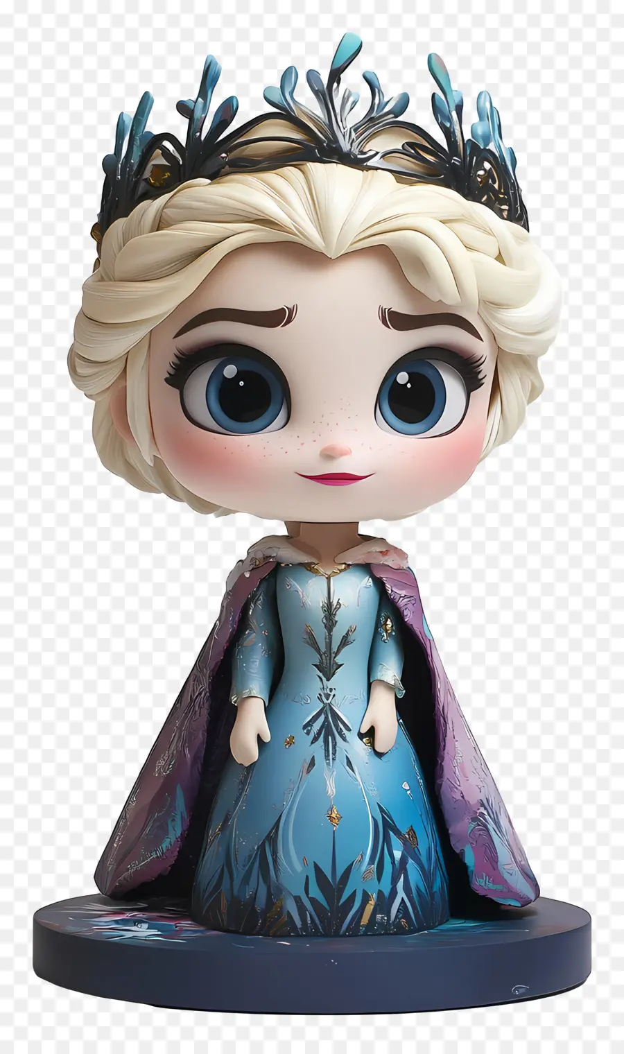 Princesse Elsa，Fille Blonde En Robe Bleue PNG