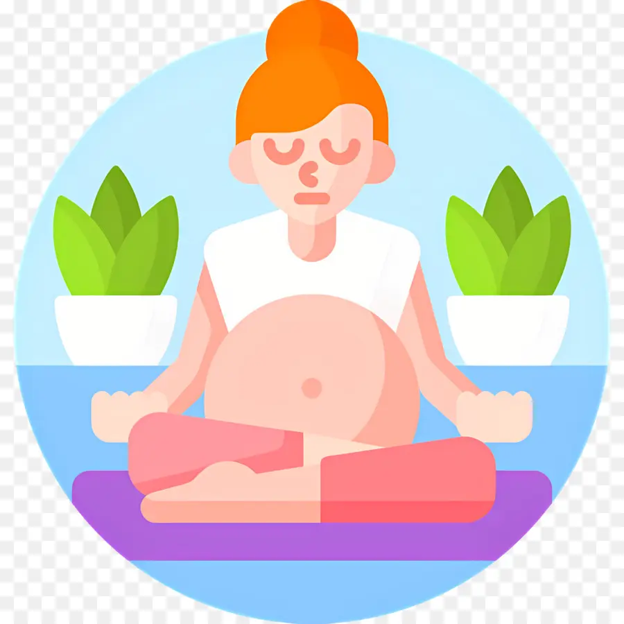 Méditation，Femme Enceinte Méditant PNG