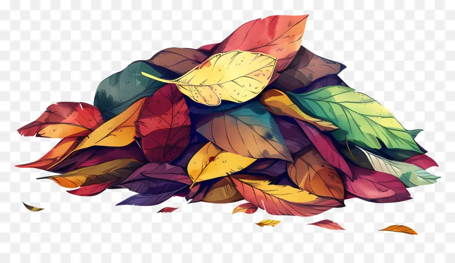 Tas De Feuilles D'automne，Feuilles D'automne PNG