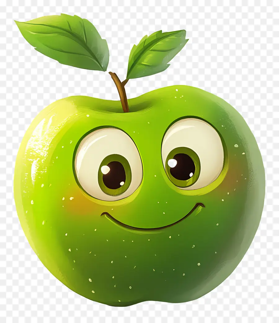 Pomme Verte，Souriant PNG