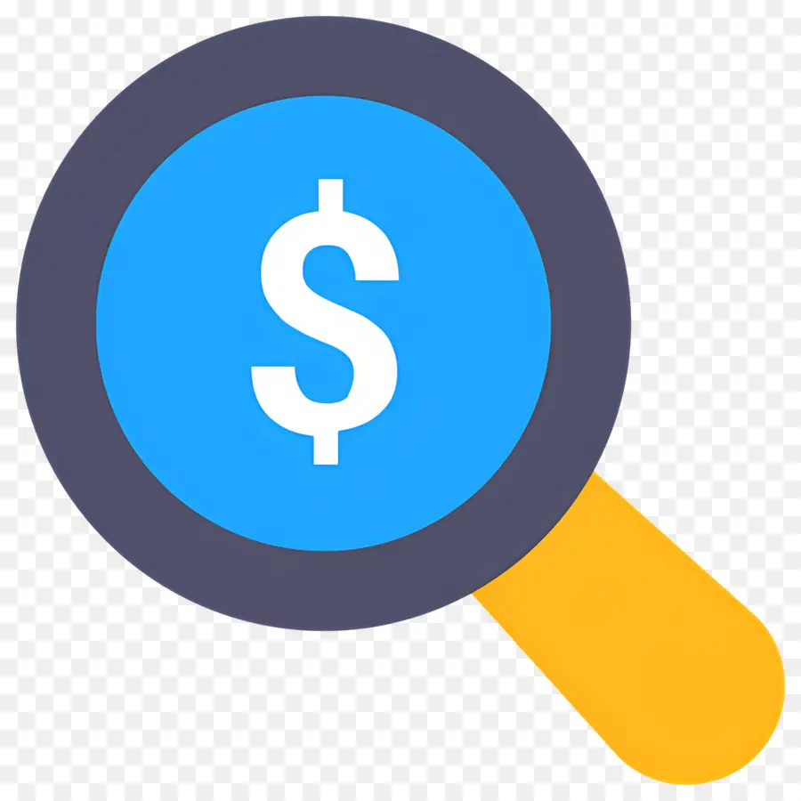 Recherche En Investissement，Loupe Avec Dollar PNG