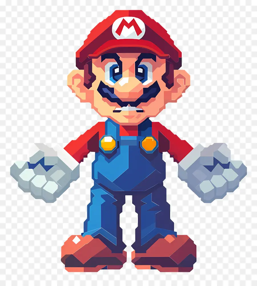 Mario Pixel，Personnage De Dessin Animé PNG