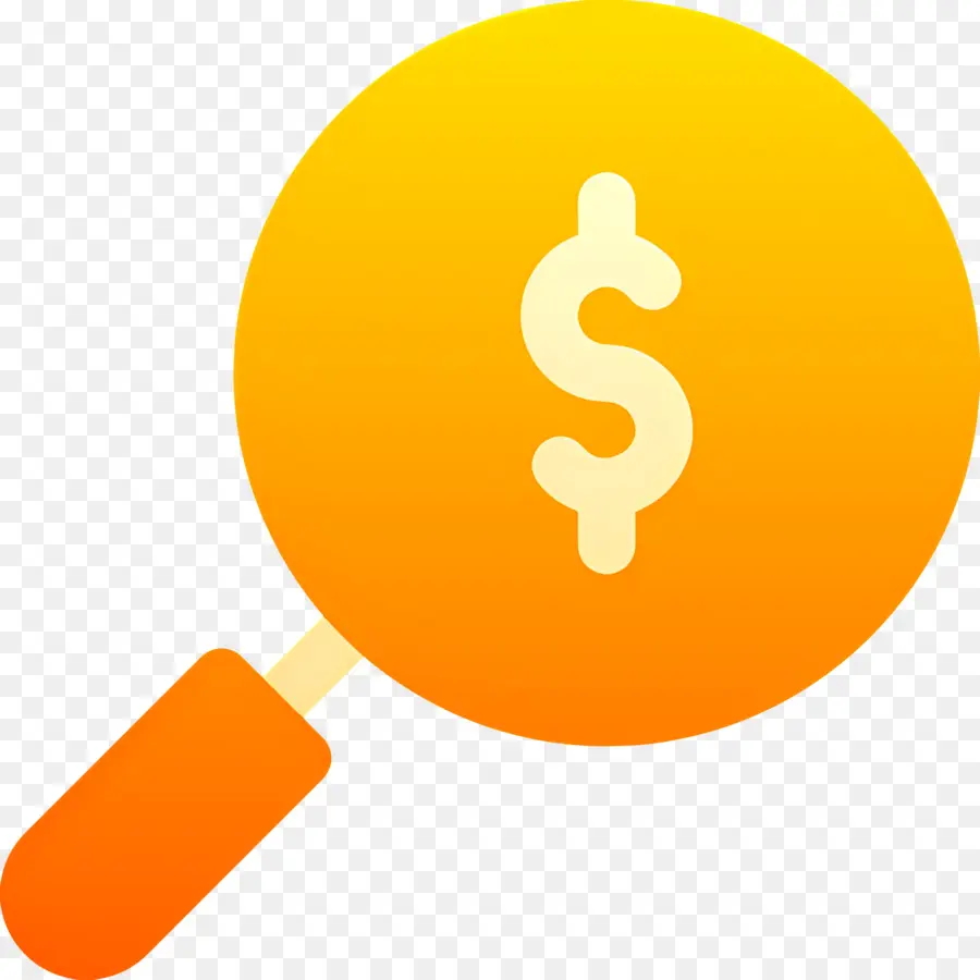 Recherche En Investissement，Loupe Avec Dollar PNG