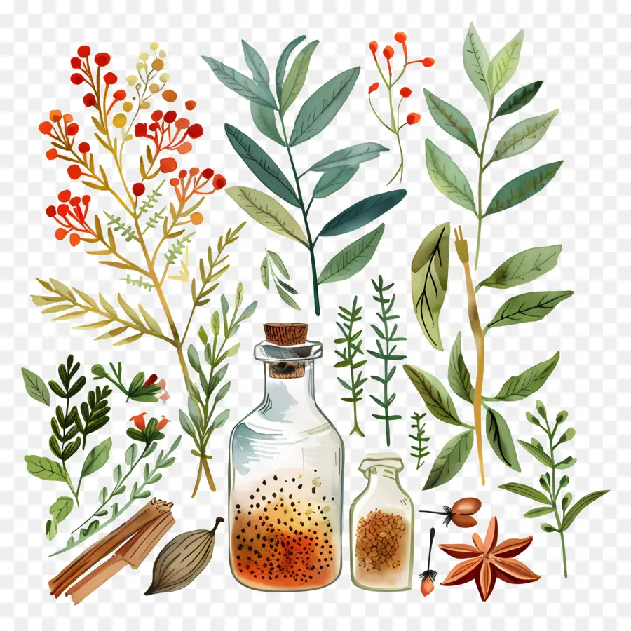 Herbes Et épices，Herbes Et Pots PNG