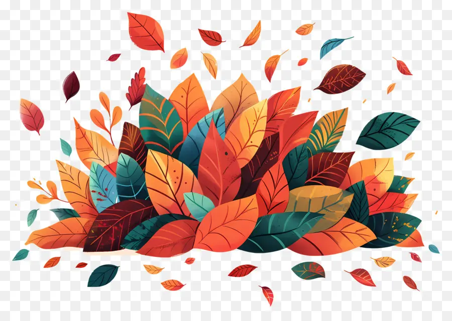 Tas De Feuilles D'automne，Feuilles D'automne PNG