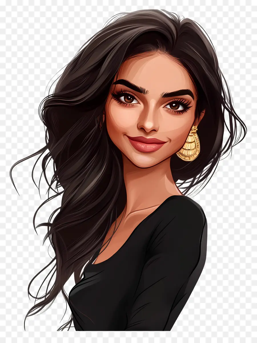 Deepika Padukone，Portrait De Femme Brune PNG