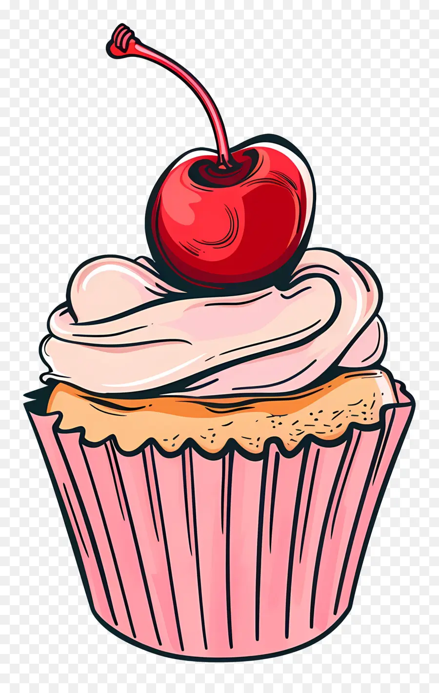 Cupcake Cerise，Cupcake Aux Cerises PNG