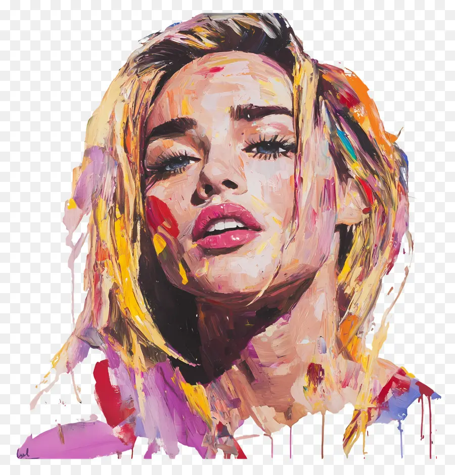 Miley Cyrus，Portrait Coloré PNG