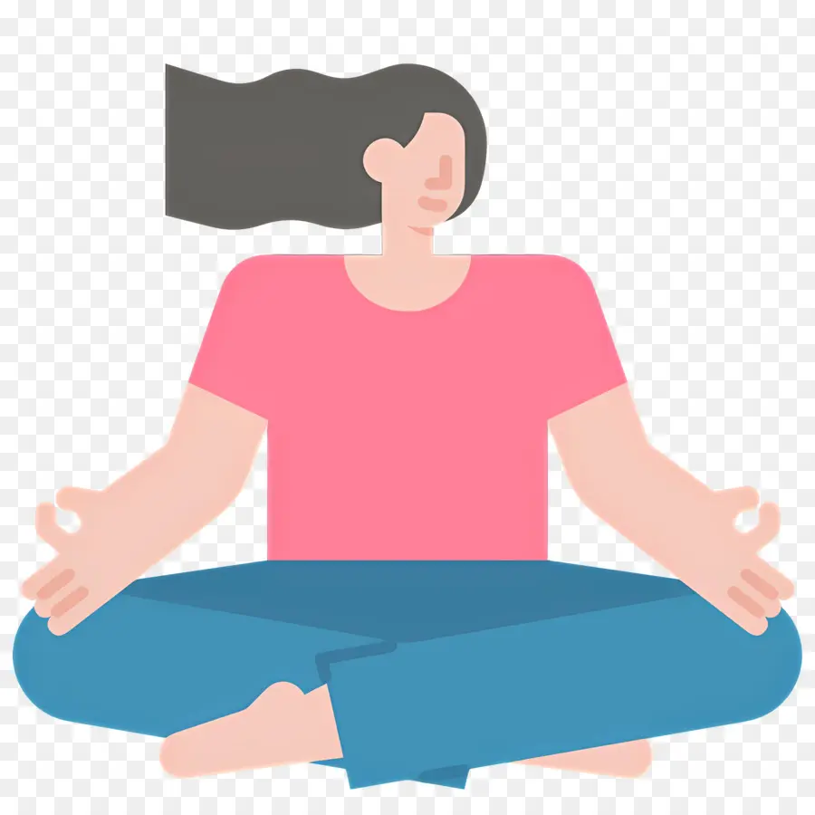 Méditation，Femme Méditant Avec Flux PNG