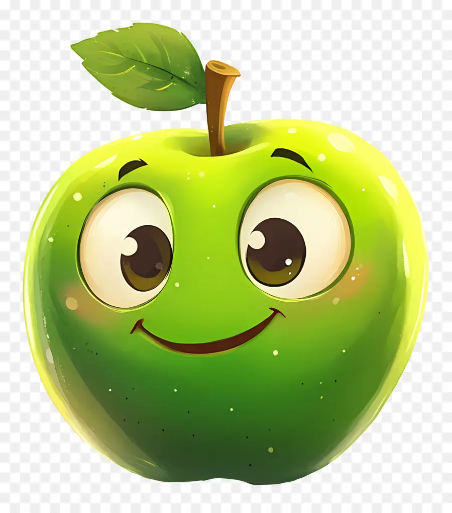 Pomme Verte，Souriant PNG