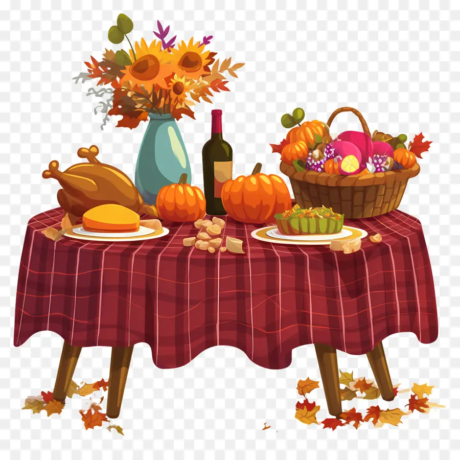 Table De Thanksgiving，Dîner De Thanksgiving PNG