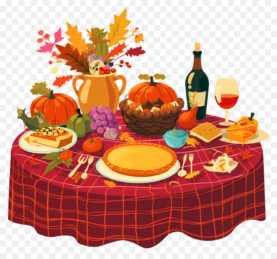 Table De Thanksgiving，Dîner De Thanksgiving PNG