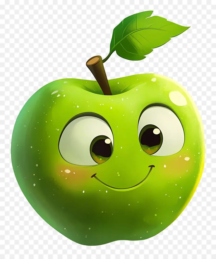 Pomme Verte，Souriant PNG