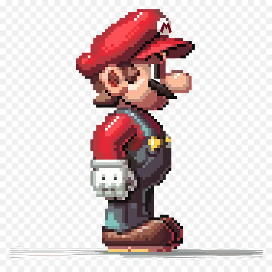 Mario Pixel，Personnage De Pixel Art PNG