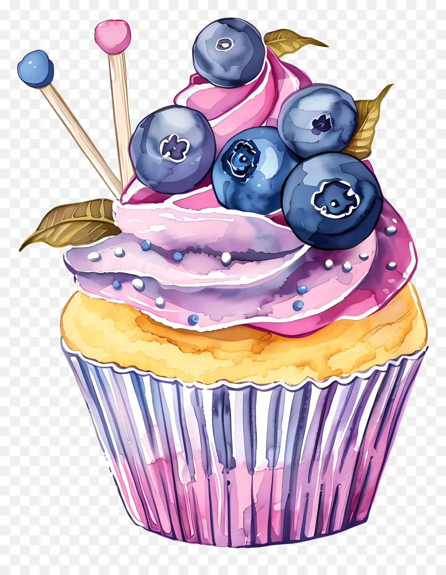 Cupcake Millésime，Petit Gâteau Coloré PNG