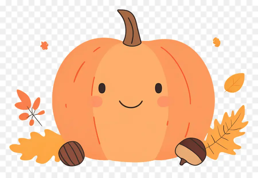 Citrouille Mignonne，Automne PNG